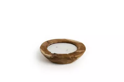 Candle Bowl 30 cm – kulatá teaková miska na svíčku