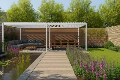 Hliníková pergola Alvaro 360×800×250 cm Matná bílá