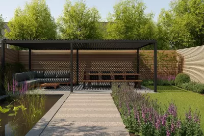 Hliníková pergola Alvaro 360x800x250 Antracit