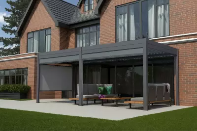 Hliníková pergola POSITANO 360x530x250 matný antracit