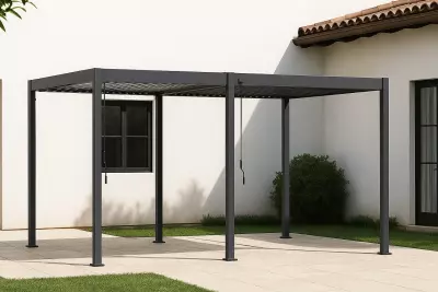 Hliníková pergola POSITANO LED 360x530x250 matný antracit