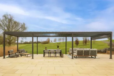 Hliníková pergola SUNS ALVARO 360 × 1200 × 250 cm – antracit