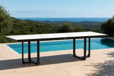 Hliníkový stůl s dektonovou deskou IDDA 280 x 100 cm ENTZO/antracit