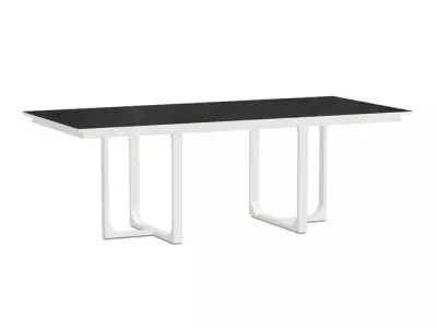 Hliníkový stůl s dektonovou deskou IDDA KELYA/krémově bílý