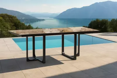 Hliníkový stůl s dektonovou deskou IDDA KHALO/antracit