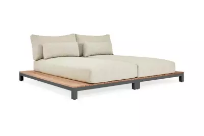 Luxusní zahradní postel Evora Daybed - antracit/natural