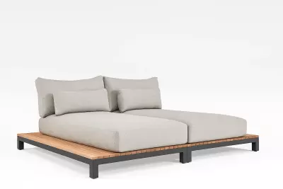 Luxusní zahradní postel Evora Daybed - antracit/soft grey
