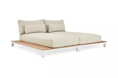Luxusní zahradní postel Evora Daybed - bílá/natural