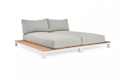 Luxusní zahradní postel Evora Daybed - bílá/soft grey