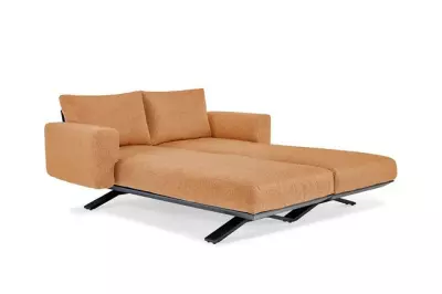 Luxusní zahradní postel STOCKHOLM antracit/terra coral