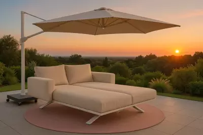 Luxusní zahradní postel STOCKHOLM bílá/soft grey