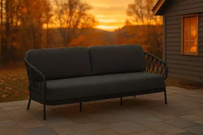 Natal zahradní třímístná pohovka - šedá