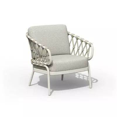 Nízké jídelní zahradní křeslo Natal LOW - Krémová