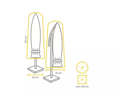 Ochranný kryt na konzolový slunečník do 450 cm