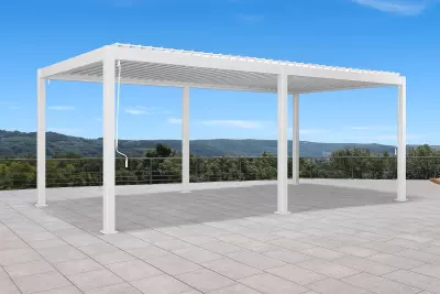 Pergola na terasu ROTA 600x300x250 matná bílá