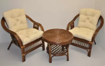 Ratanová sedací souprava Rio De Janeiro 2+1 hnědá