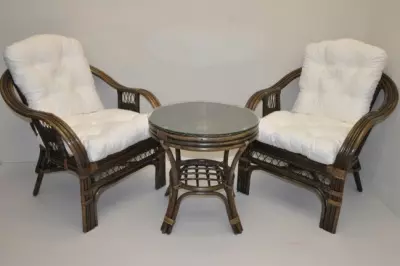 Ratanová sedací souprava Rio De Janeiro 2+1 hnědá