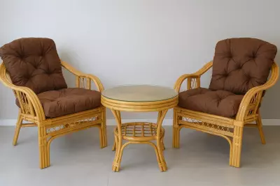 Ratanová sedací souprava Rio De Janeiro 2+1 medova