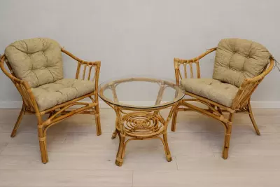 Ratanová sedací souprava Subaliu -  Bežová