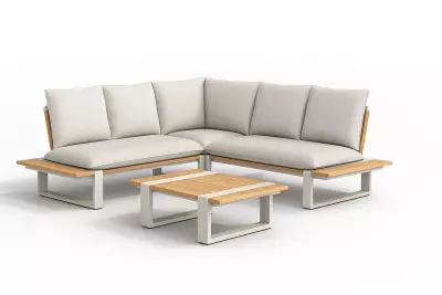 Seto 4-místná zahradní souprava - Creme white