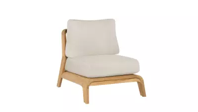 Teaková židle Basta / Beachy bouclé