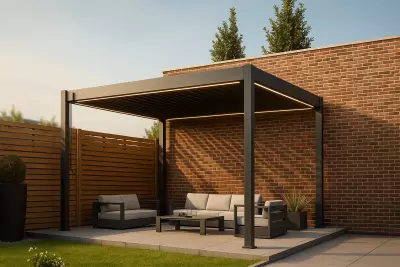 Terasová pergola POSITANO LED 300x400x250 matný antracit