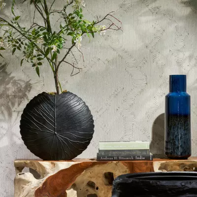 Váza Lotus Black Mat dl46 x h15 x v48 cm