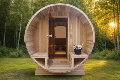 Venkovní sudová sauna TR170 – Halfglas