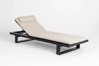 Zahradní hliníkové lehátko Nardo - černá