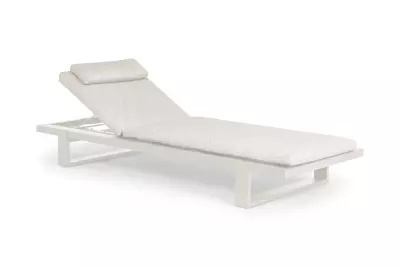 Zahradní hliníkové lehátko Nardo - krémová