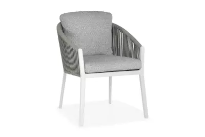 Zahradní jídelní židle Avero - bílá/light antracite