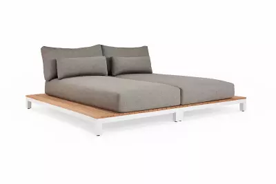 Zahradní postel Evora bílá/light anthracite