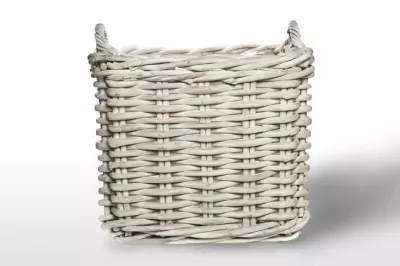 Zahradní ratanový květináč  praná bílá 65x65x55 cm