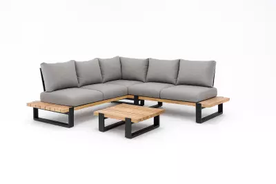 Zahradní rohová souprava NARDO - soft grey