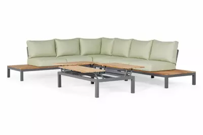 Zahradní rohový set MEMPHIS antracit/soft green