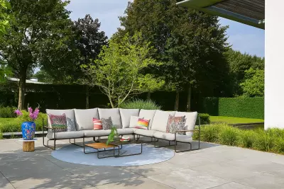 Zahradní rohový set SUNS MERANO antracit/soft grey