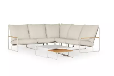 Zahradní rohový set SUNS MERANO camel sand/natural