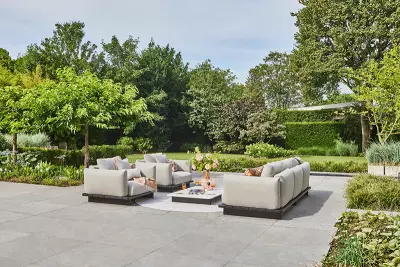 Zahradní sedací souprava Volar - Matná černá