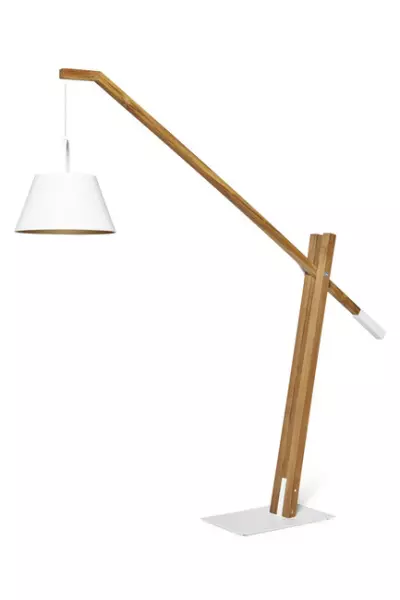 Zahradní solární lampa JANE teak bílá