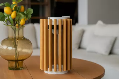 Záhradní solární LED lampa Glow/malá creme white